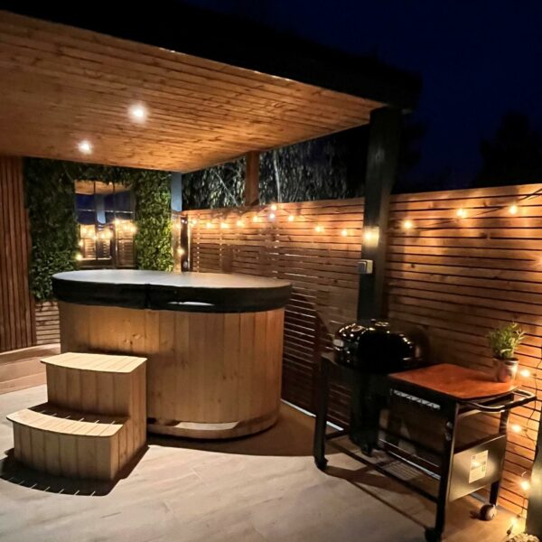 The modern new glamping pods at New Farm Fishery in Cheshire