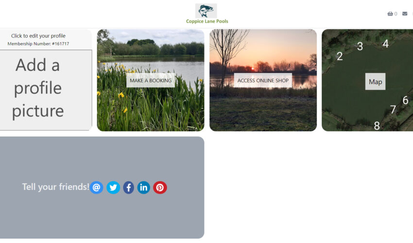 Coppice Lane introduced on-line booking for Specimen Lake