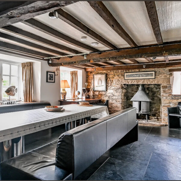 Inside the farmhouse at Yeo Farm fishing and holidays on the River Avon in Devon