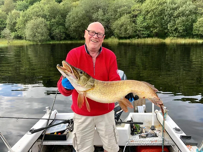 Specimen Pike being caught in Loch Awe, Dalmally