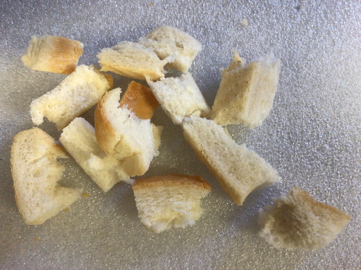 Crust pieces of bread