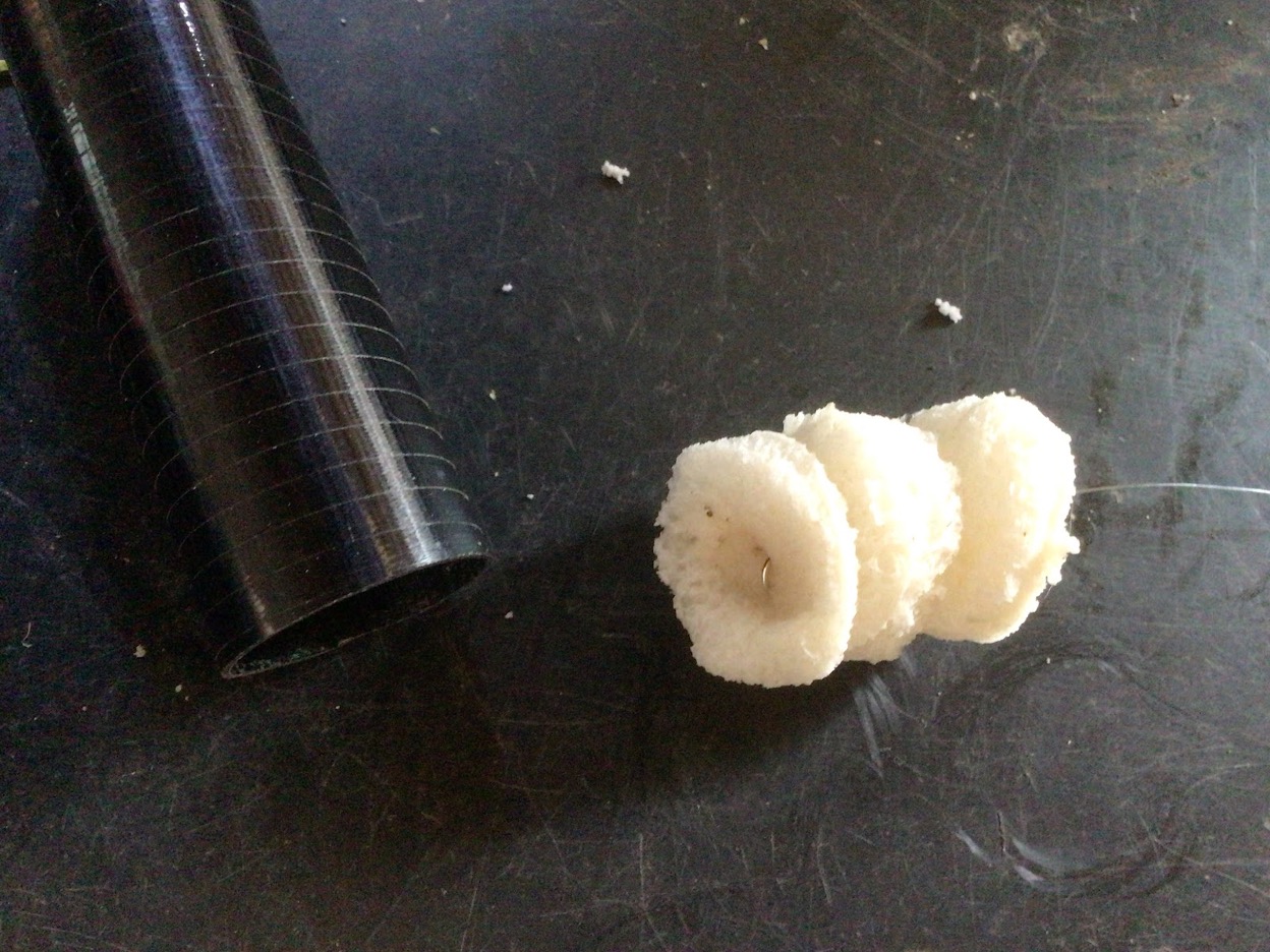Rounds of bread on a hook