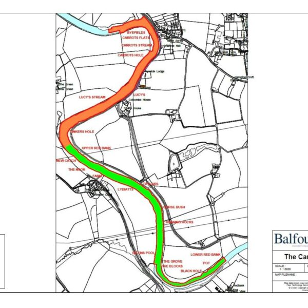 For sale - a share of The Carrots Fishery on the River Wye downstream of Hereford