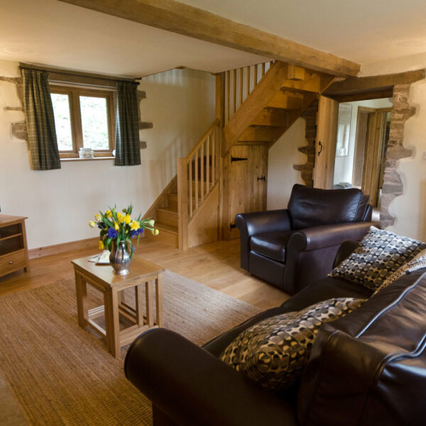 Another shot of the lounge at Cabalva Mill Cottage fishing holidays on the River Wye in Herefordshire