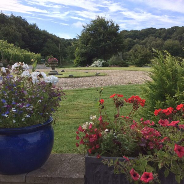 The garden at Beaples Barton holiday cottages in South Molton, Devon