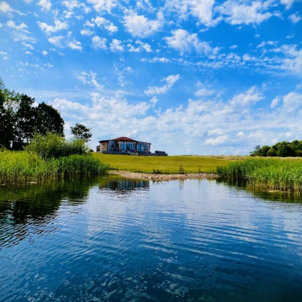 The fishing lake at Hawton Waters near Newark, Nottinghamshire
