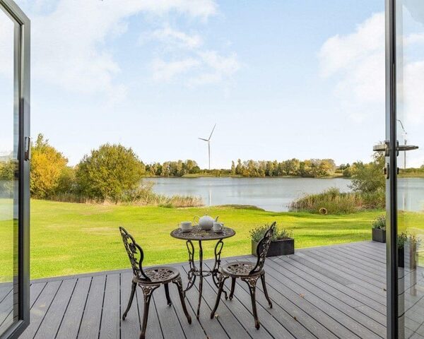 The Angel luxury lakeside lodge at Hawton Waters near Newark, Nottinghamshire