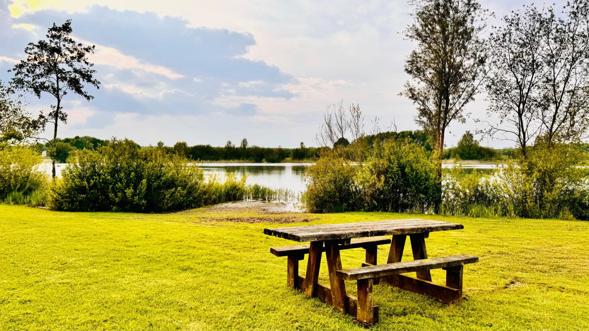 The fishing lake at Hawton Waters near Newark, Nottinghamshire