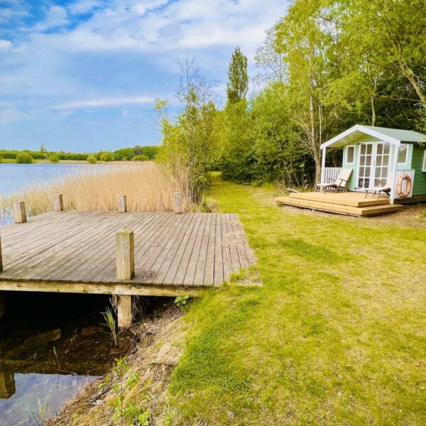 The lakeside summerhouse at Hawton Waters near Newark in Nottinghamshire