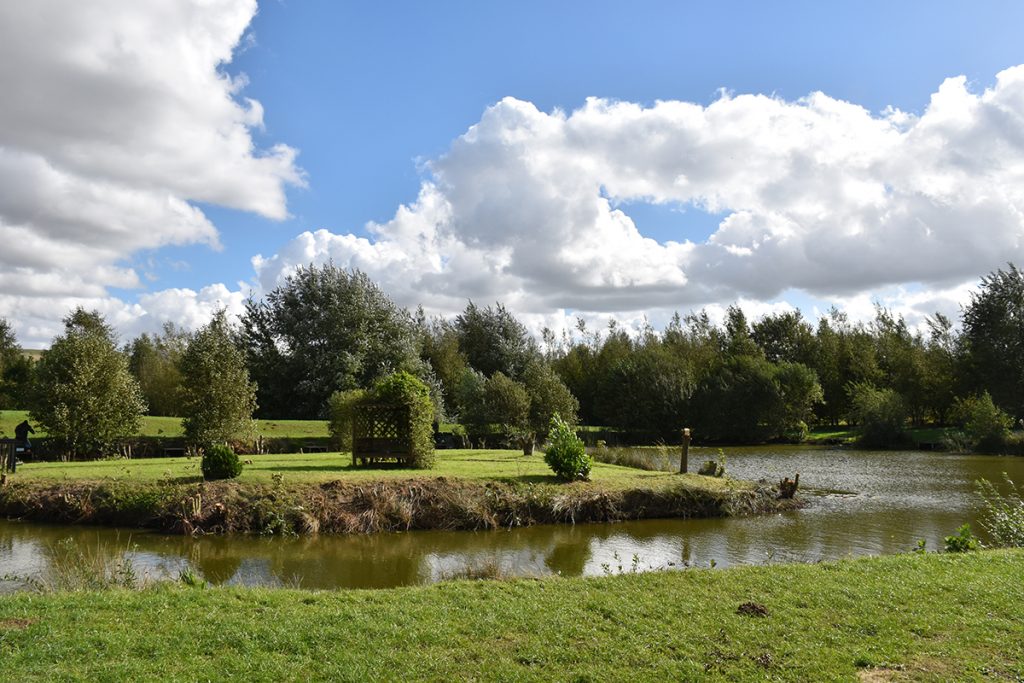 Island Lake at Wold View Country Park in Lincolnshire