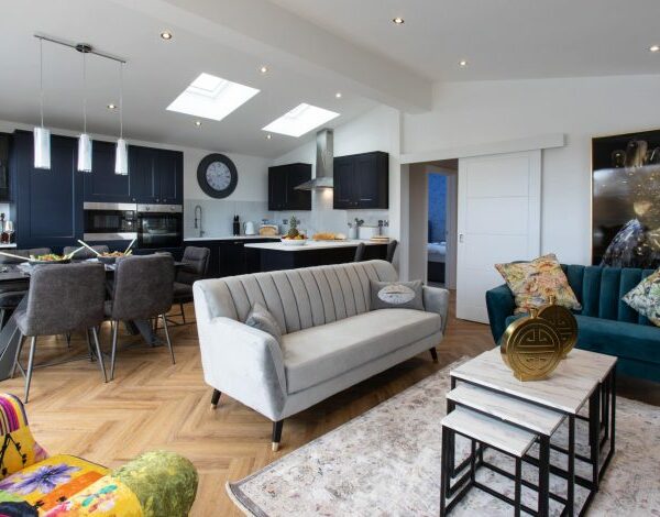 A lodge lounge at Noah's Retreat in Lincolnshire