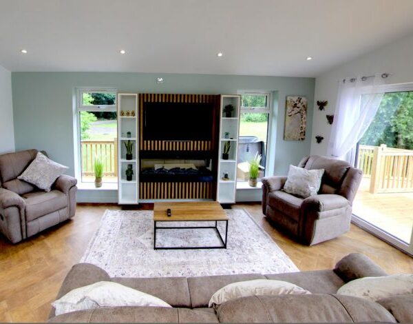 The Bullfinch lounge area at Noah's Retreat in Lincolnshire