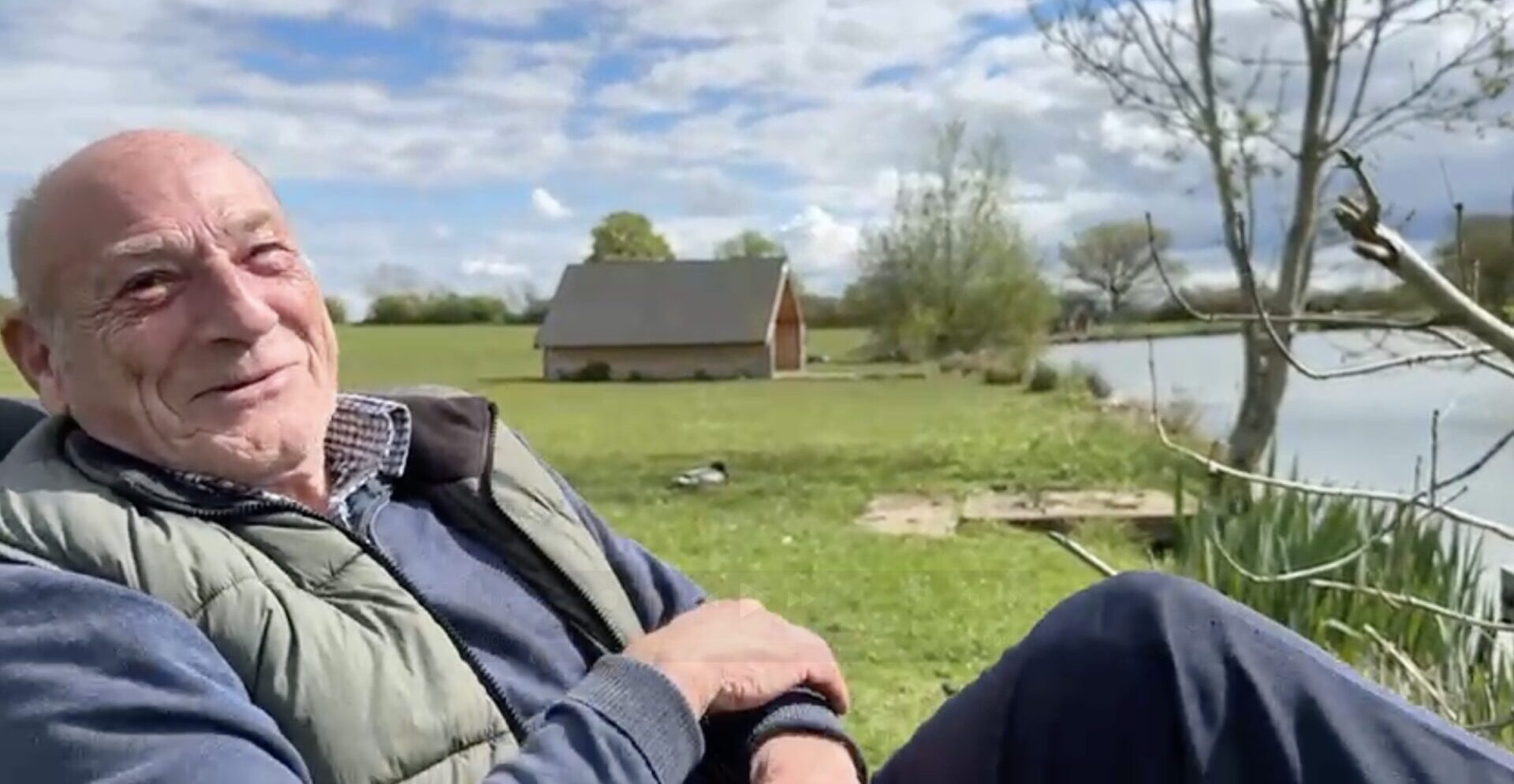 Peter relaxing doing what he enjoyed most.